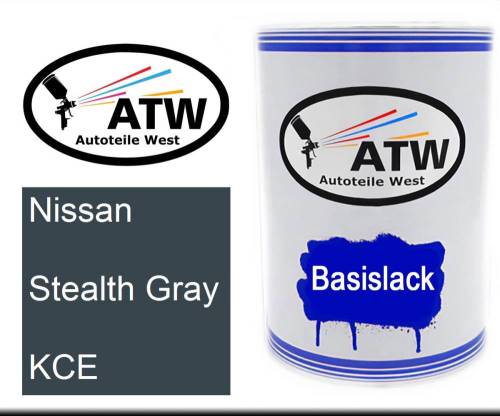 Nissan, Stealth Gray, KCE: 500ml Lackdose, von ATW Autoteile West.